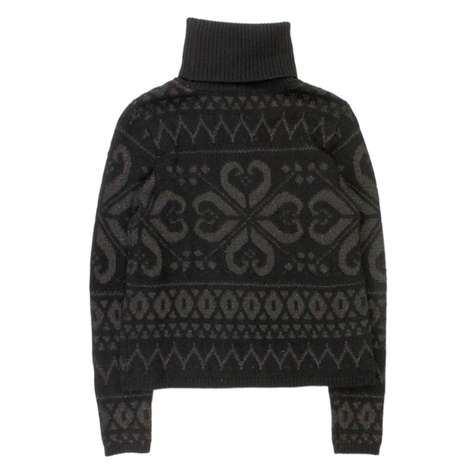 Ralph Lauren Black Lurex Roll Neck Jumper