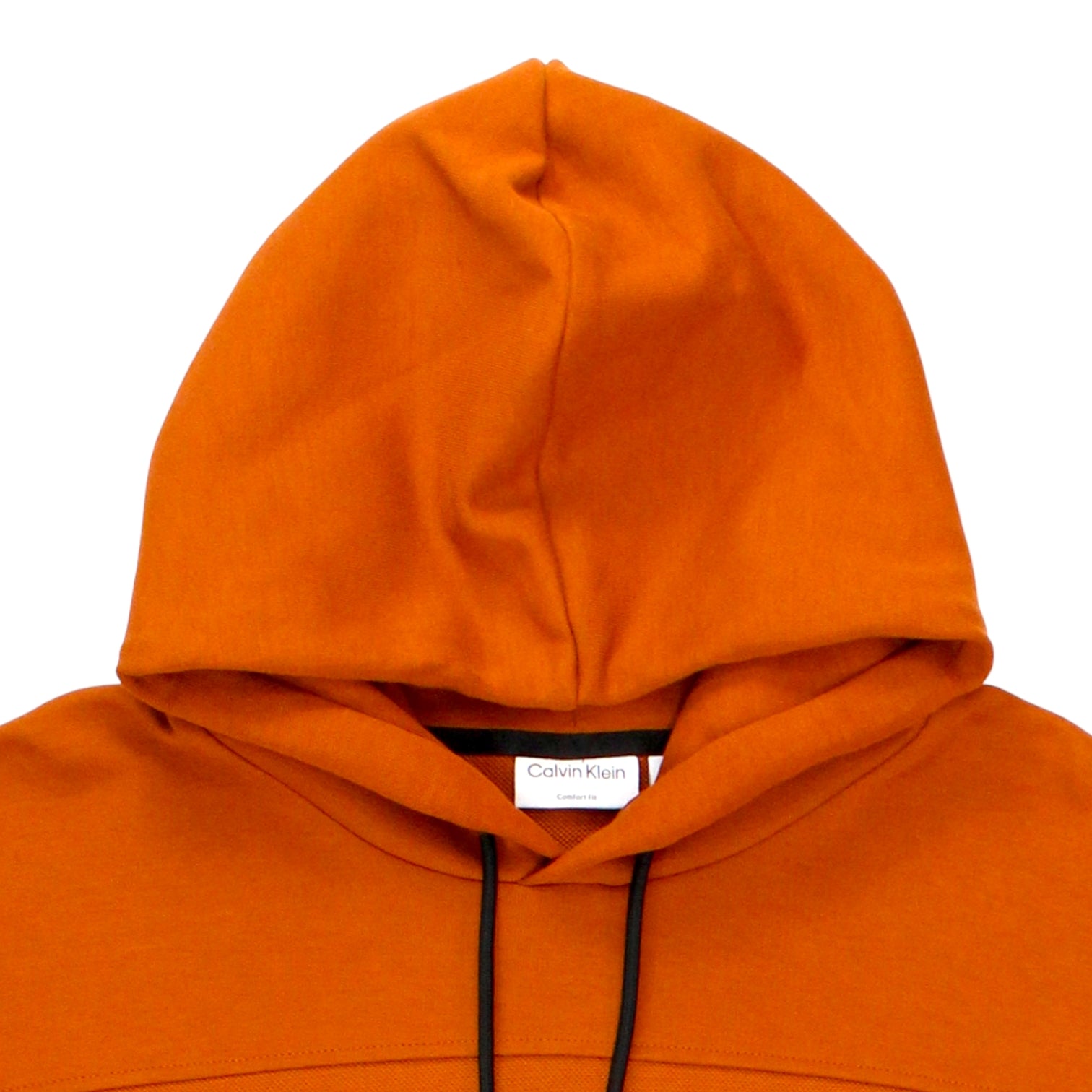 Calvin Burnt Orange Pique Mix Hoodie Shop from Crisis Online