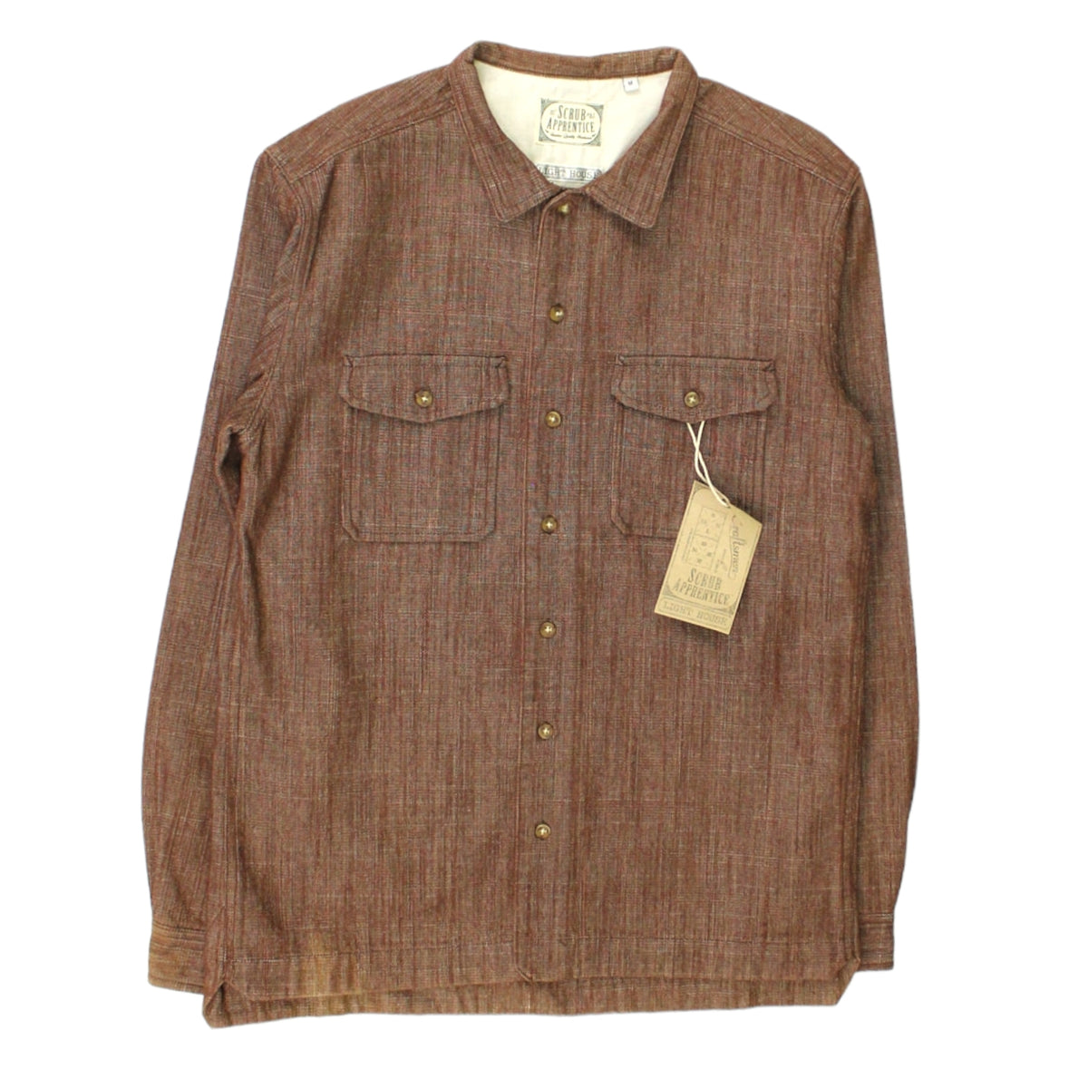 Scrub Apprentice Brown Textured Shacket