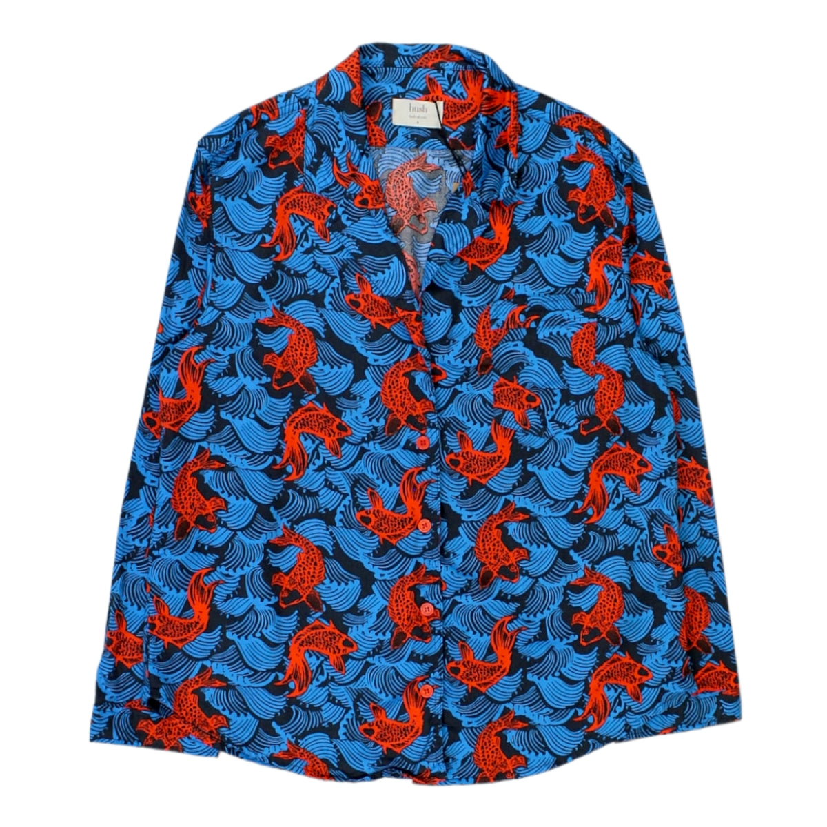 Hush Blue/Orange Fish Print Pyjamas