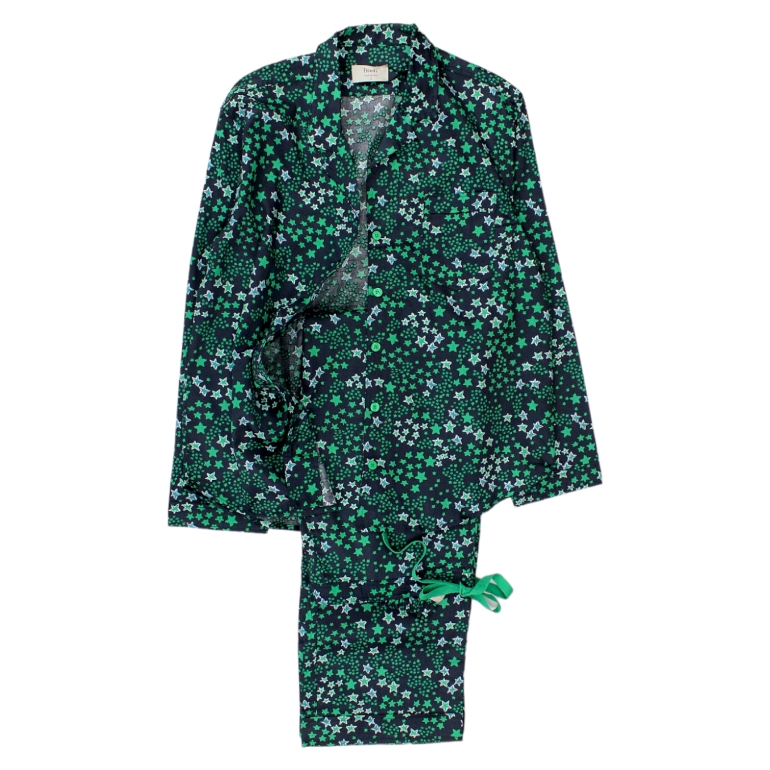 Hush Green Star Cotton Pyjama's