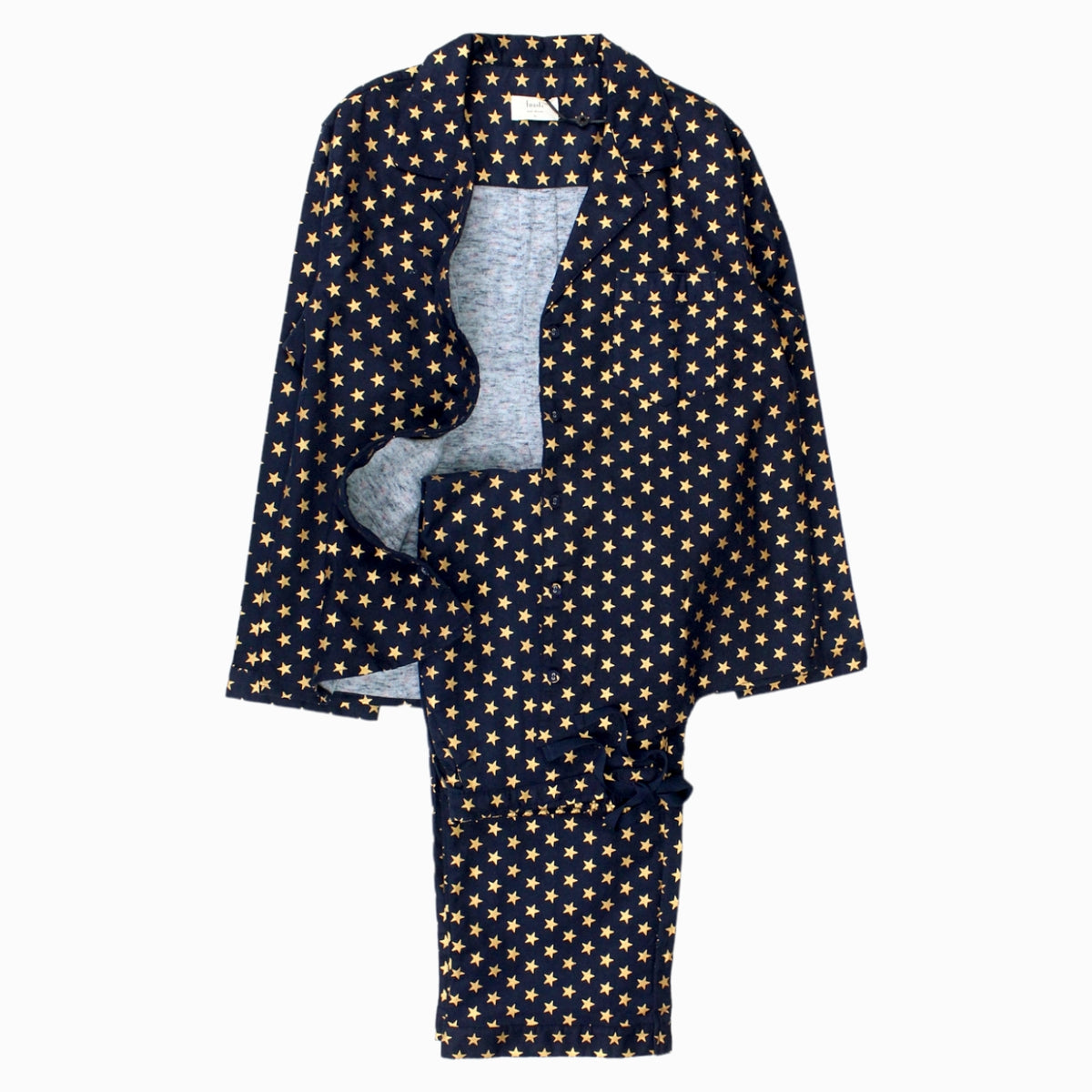 Hush Navy Gold Star Flannel Pyjamas