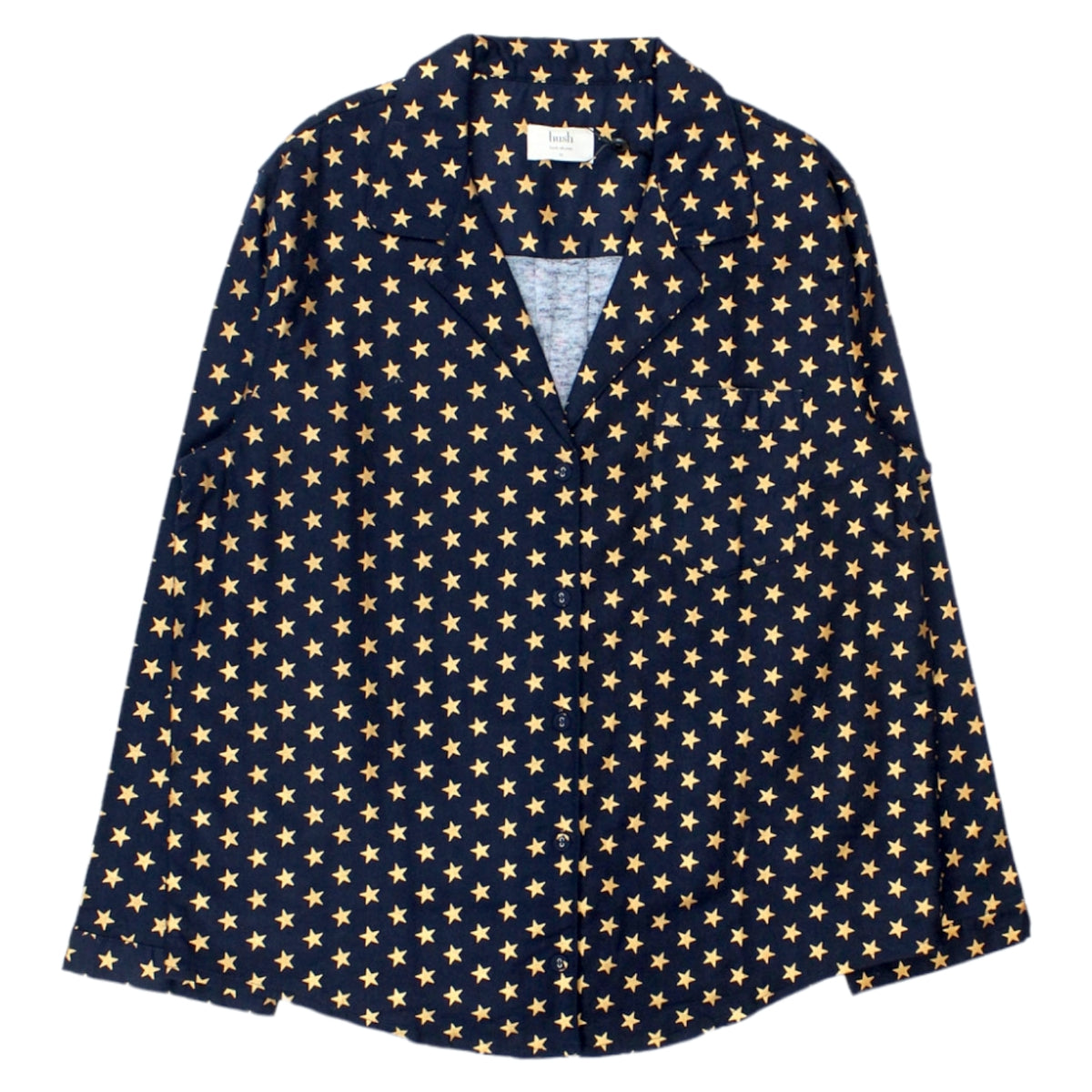 Hush Navy Gold Star Flannel Pyjamas