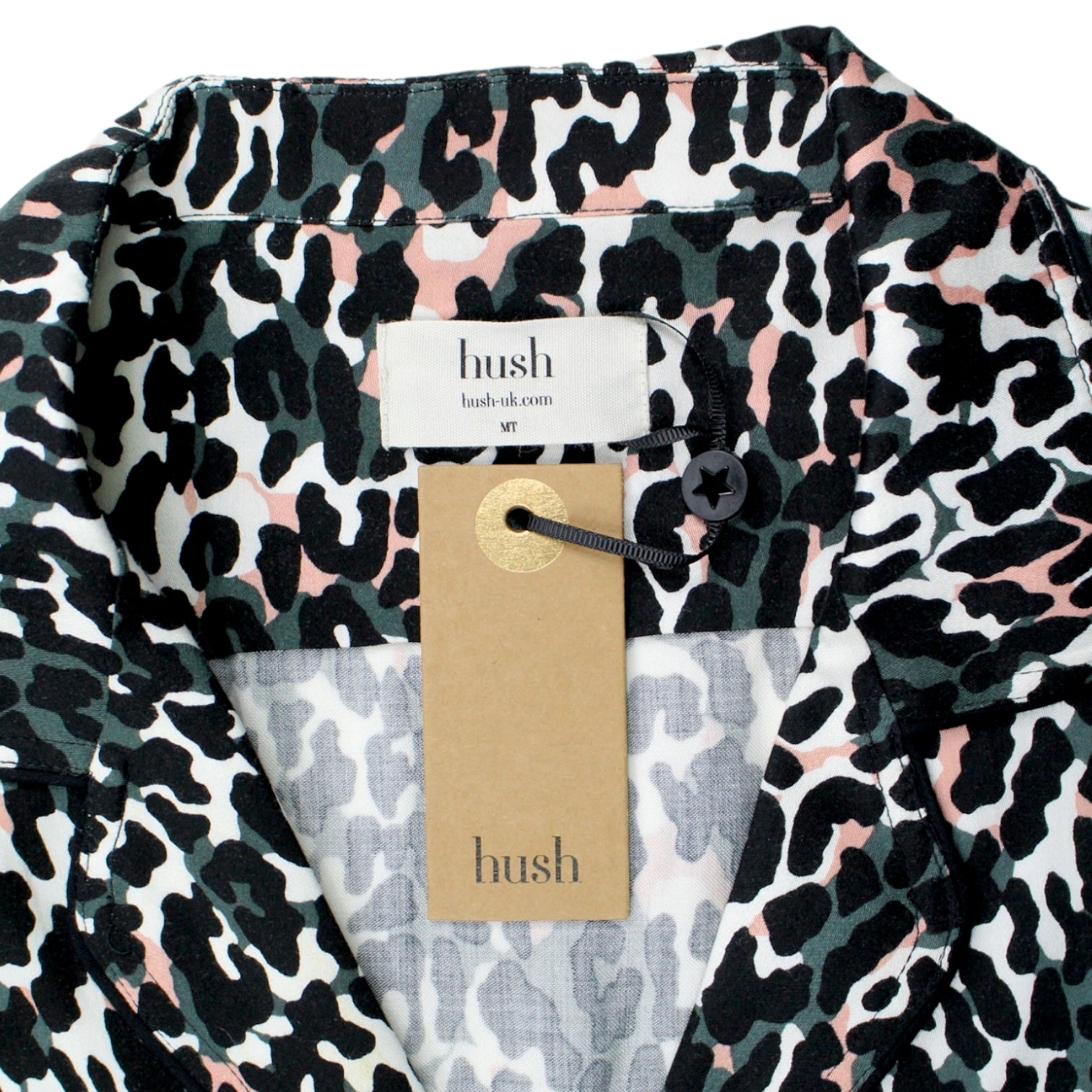 Hush Cream Camo Leopard Printed Shirt