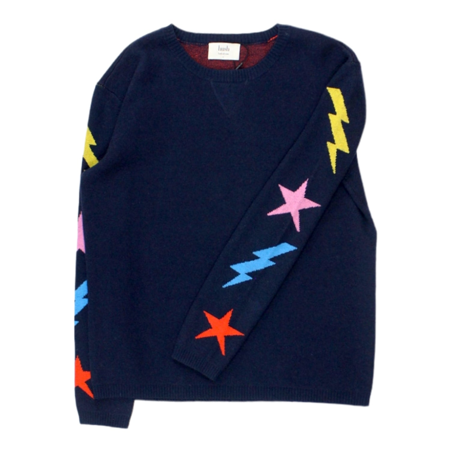 Hush Navy Star Design Jumper