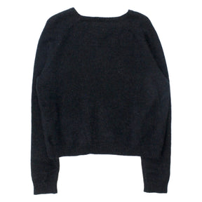 Hush Black Fluffy Cropped Jumper