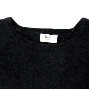 Hush Black Fluffy Cropped Jumper