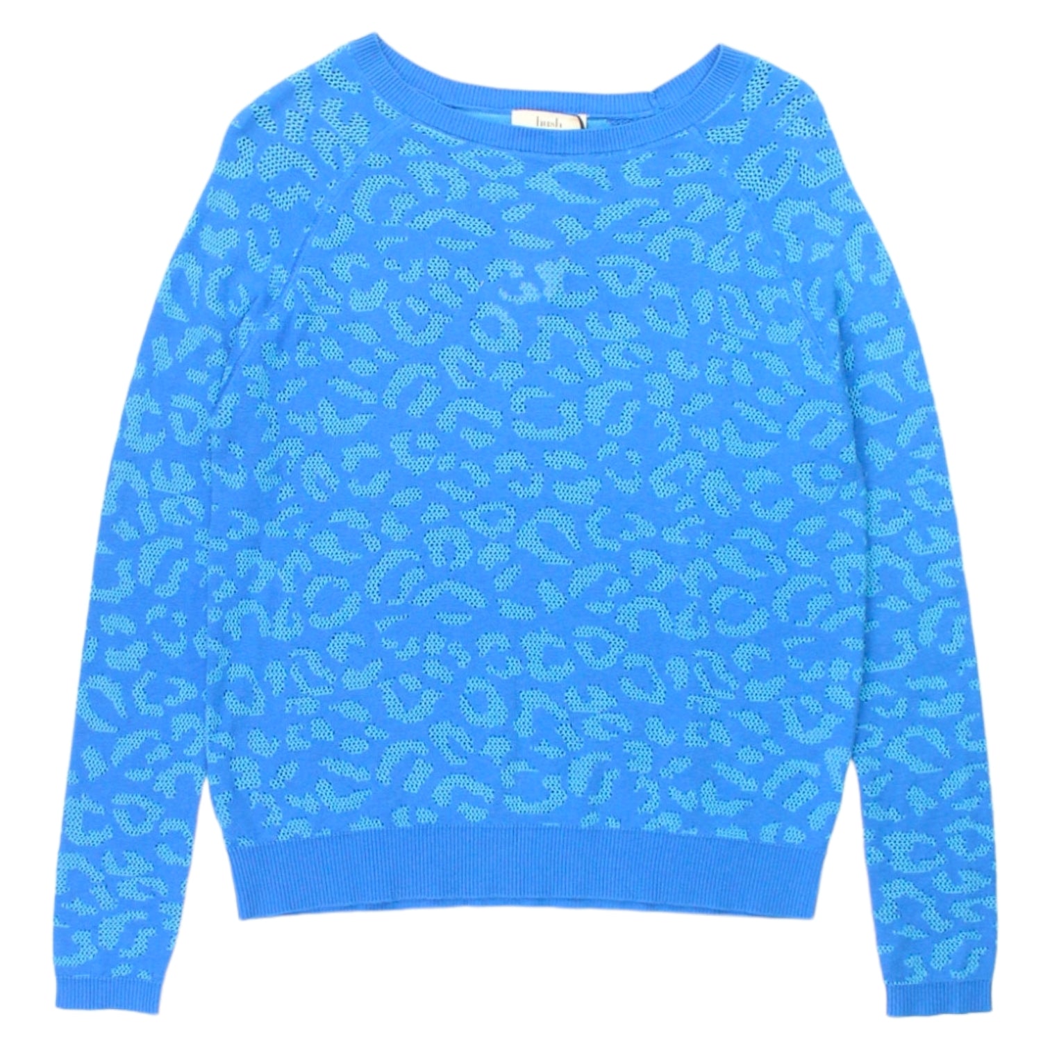 Hush Blue Leopard Jacquard Jumper