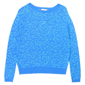 Hush Blue Leopard Jacquard Jumper