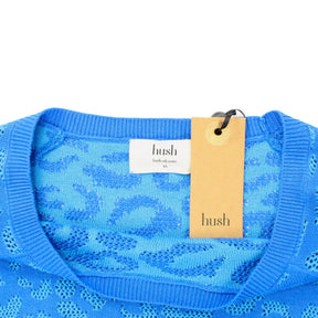 Hush Blue Leopard Jacquard Jumper