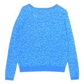 Hush Blue Leopard Jacquard Jumper