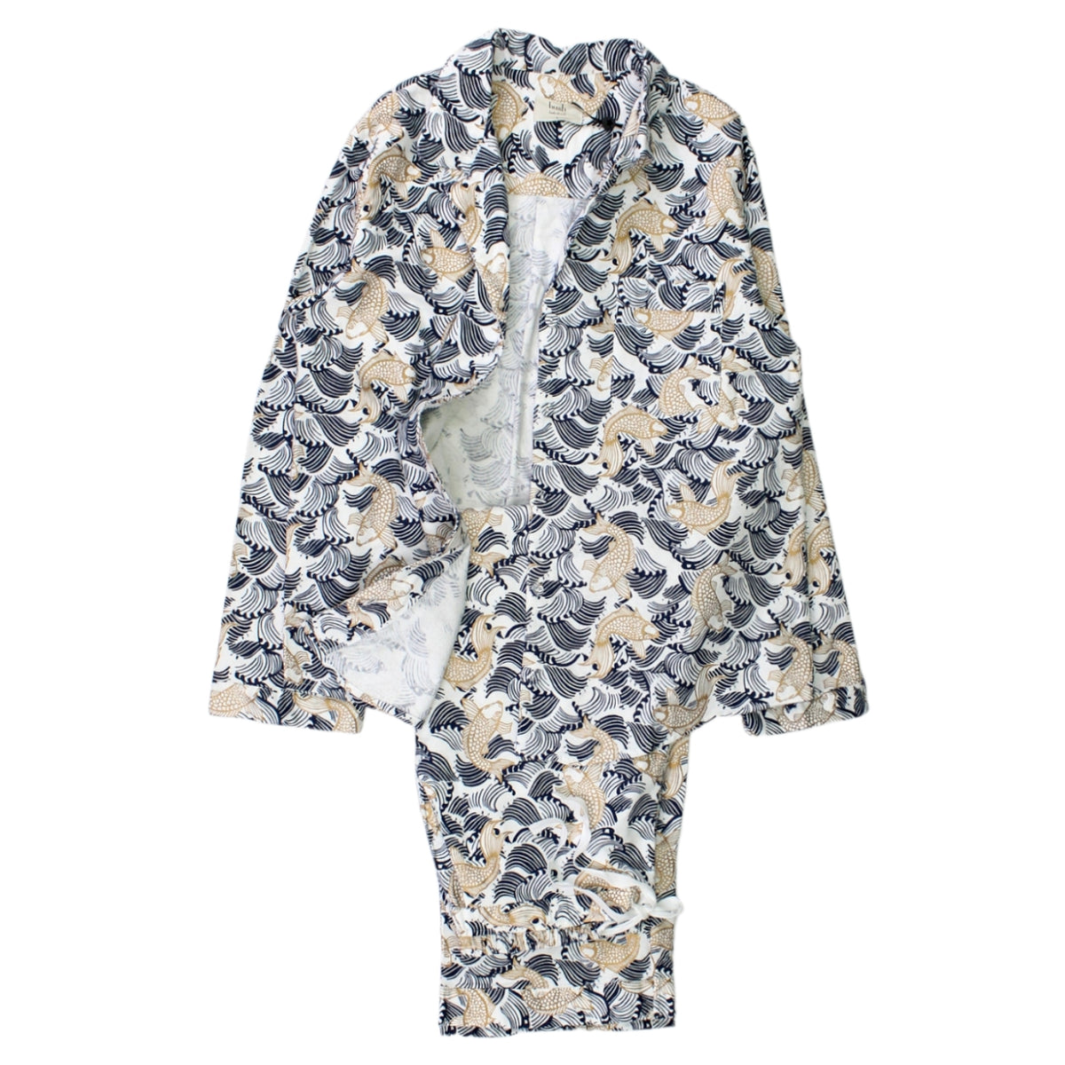 Hush Ecru Gold Fish Flannel Pyjamas