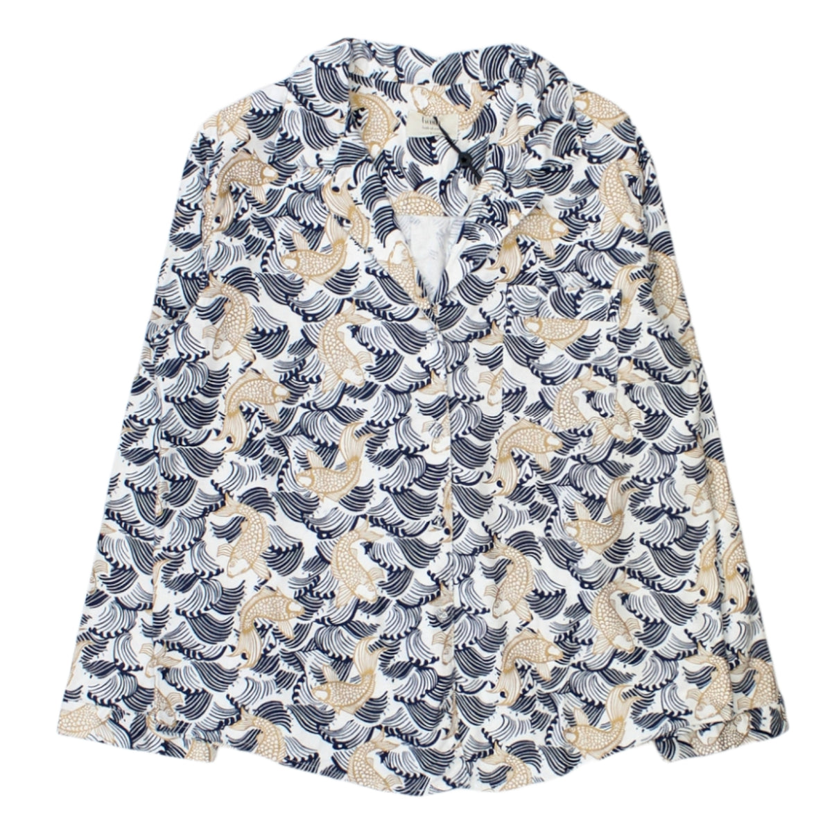 Hush Ecru Gold Fish Flannel Pyjamas