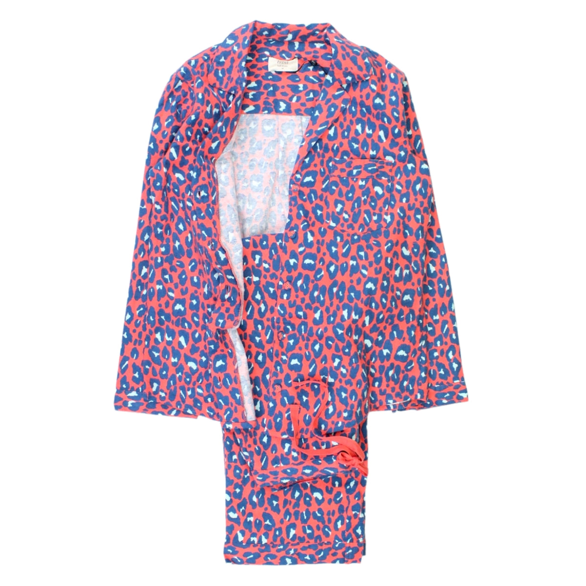 Hush Red Bright Leopard Flannel Pyjamas