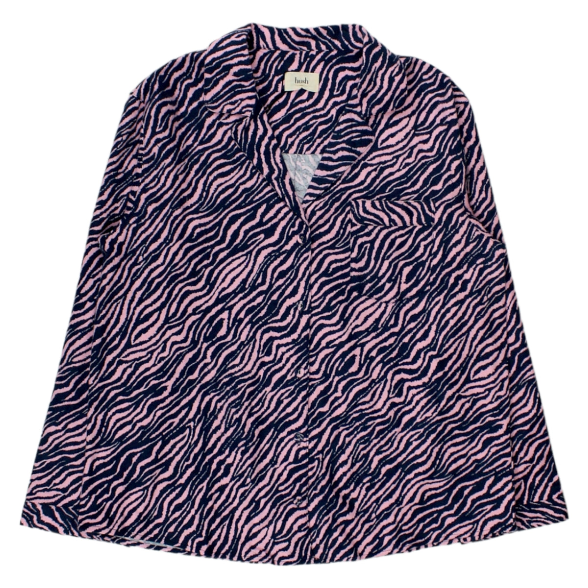 Hush Pink/ Navy Zebra Flannel Pyjamas