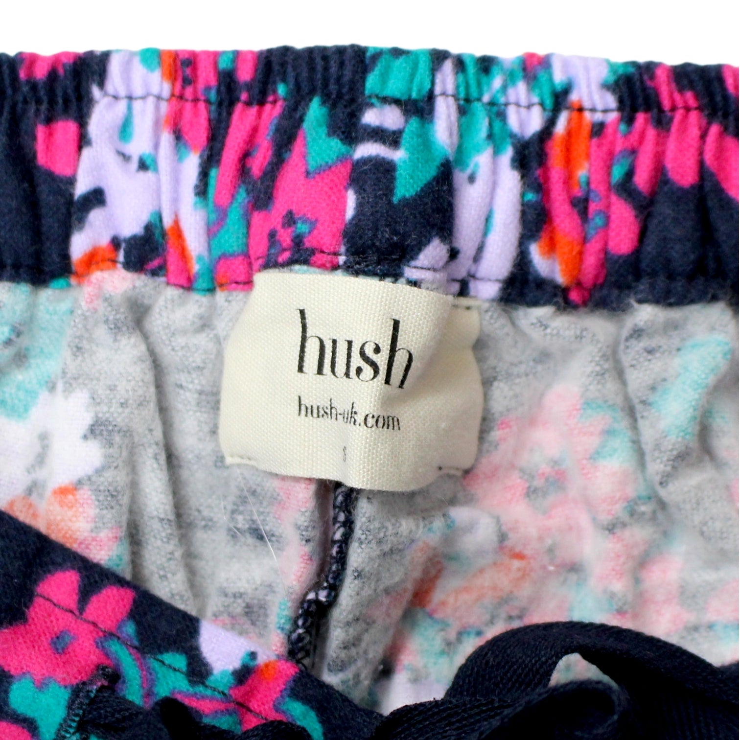 Hush Navy Floral Flannel Pyjamas