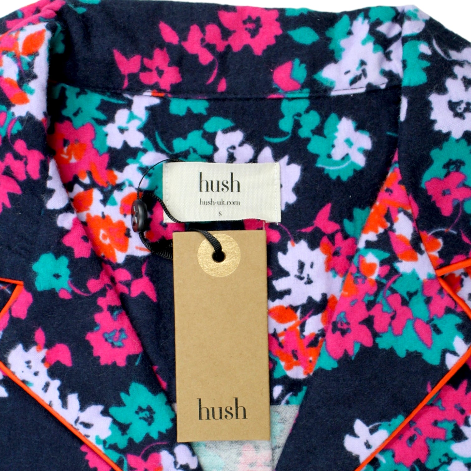 Hush Navy Floral Flannel Pyjamas