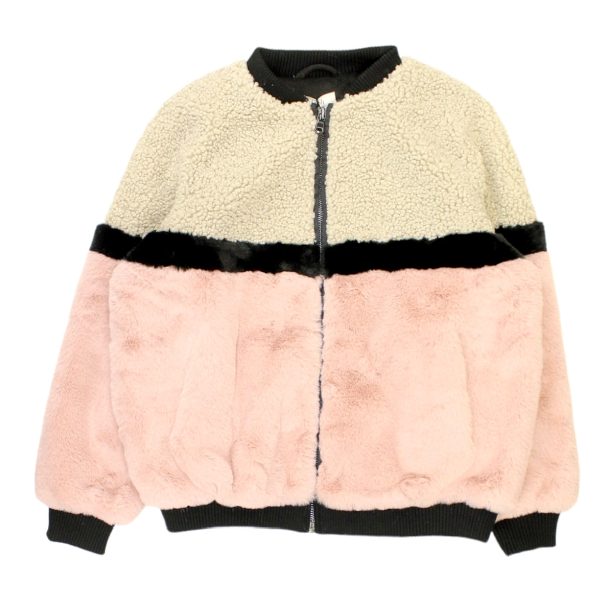 Hush Pink Jennifer Faux Fur Bomber Jacket