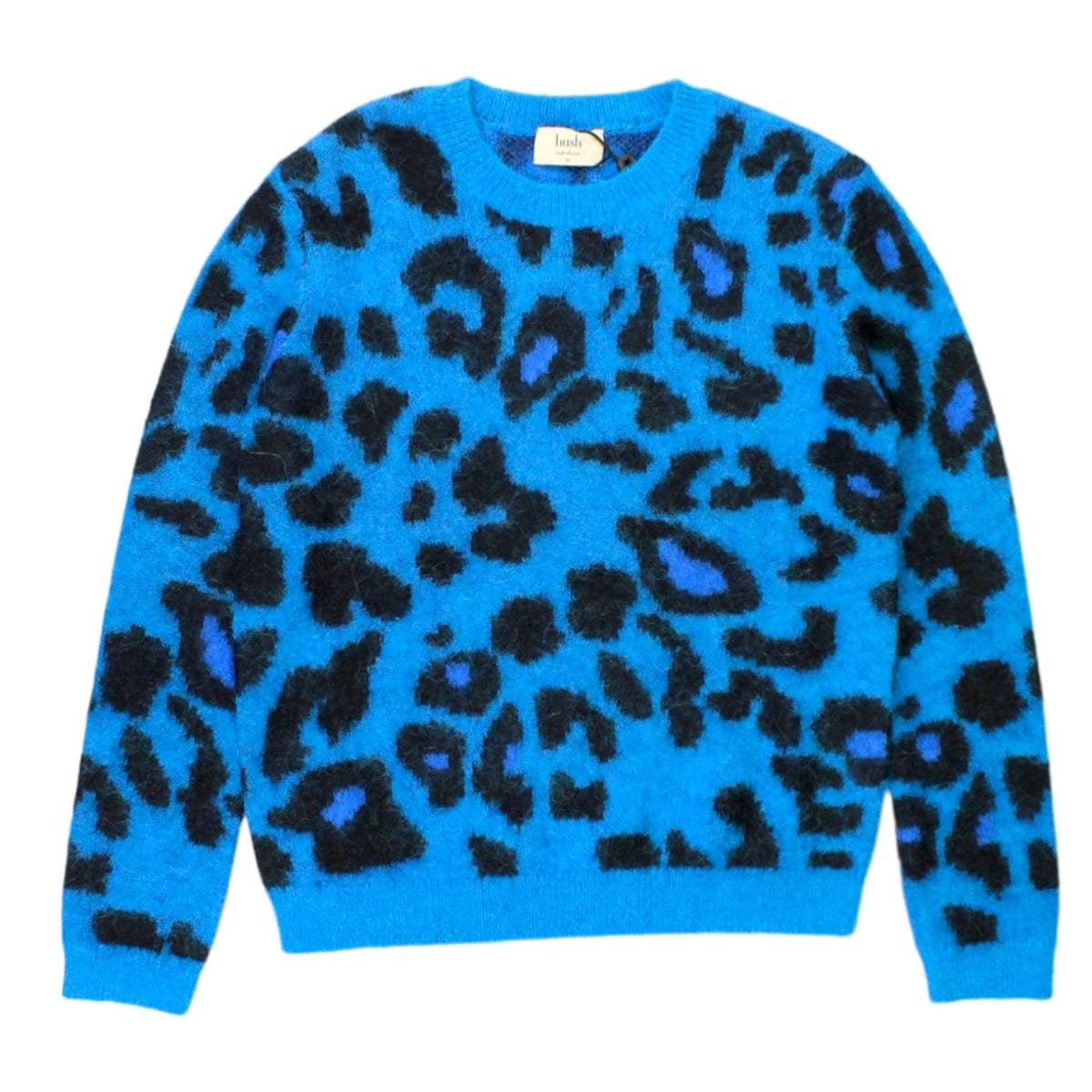 Hush Blue Leopard Alpaca Jumper