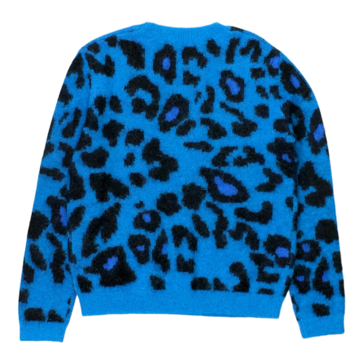 Hush Blue Leopard Alpaca Jumper