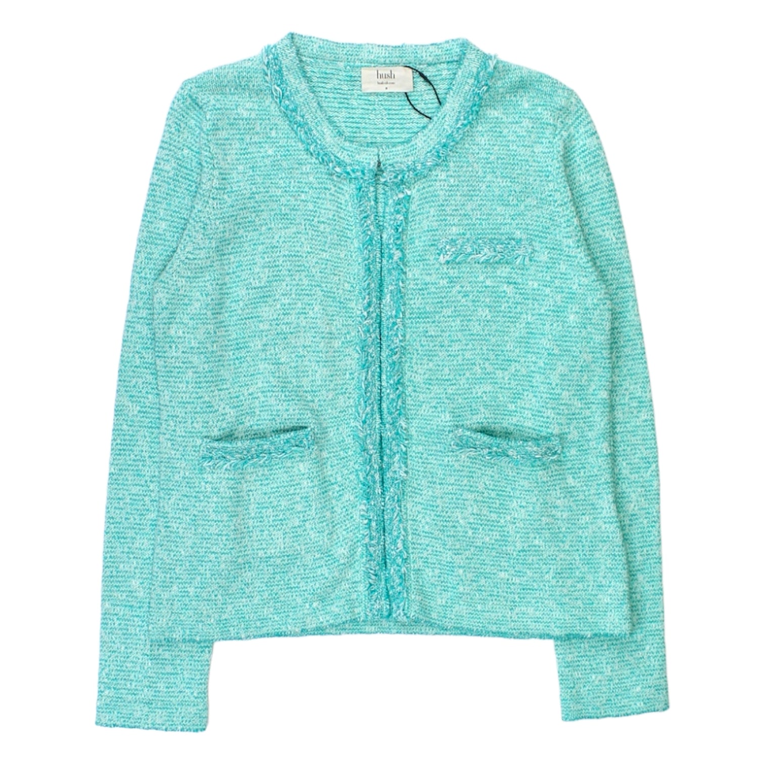 Hush Green Cara Crop knit Jacket