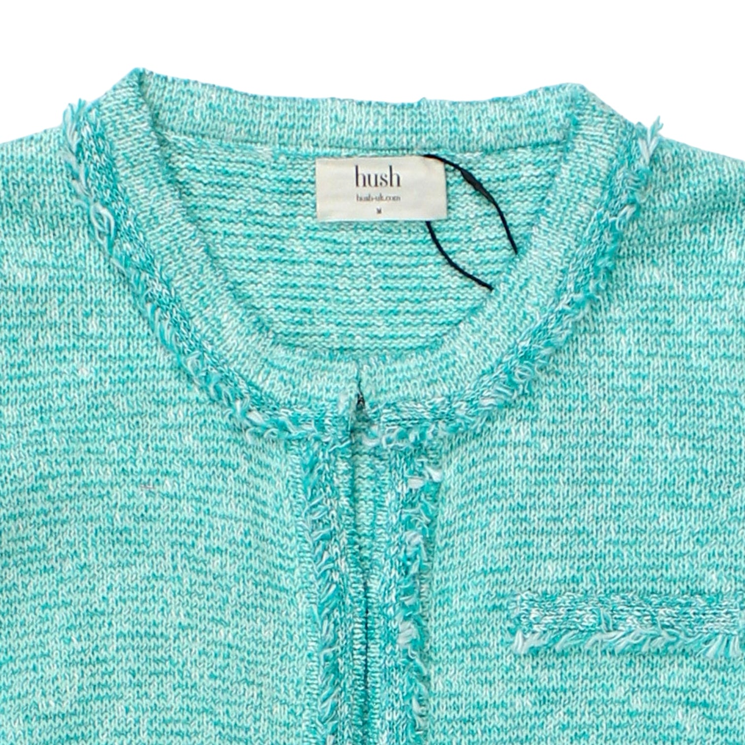 Hush Green Cara Crop knit Jacket