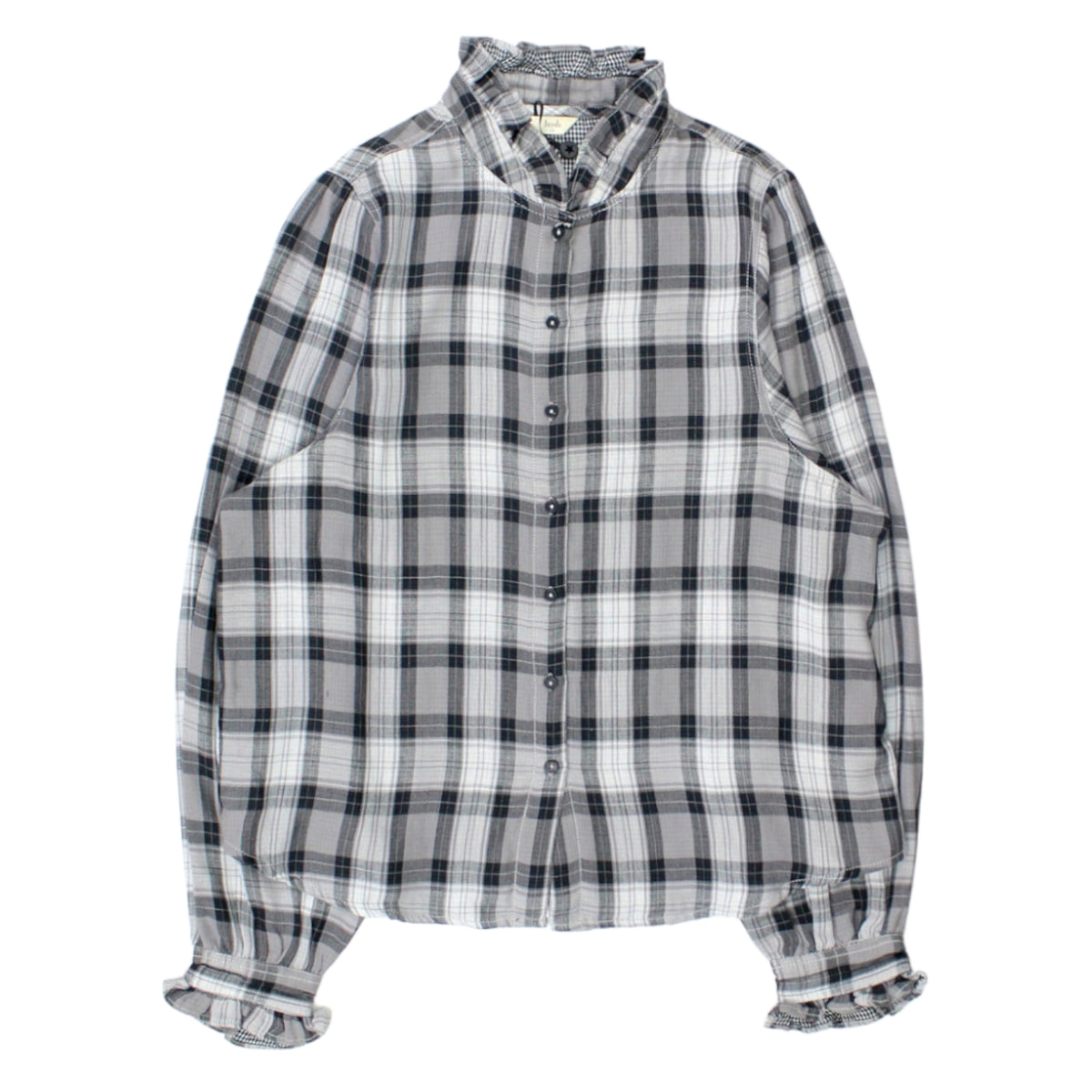 Hush Grey Check Carolina Top