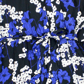 Hush Black Blue Blossom Long Kimono