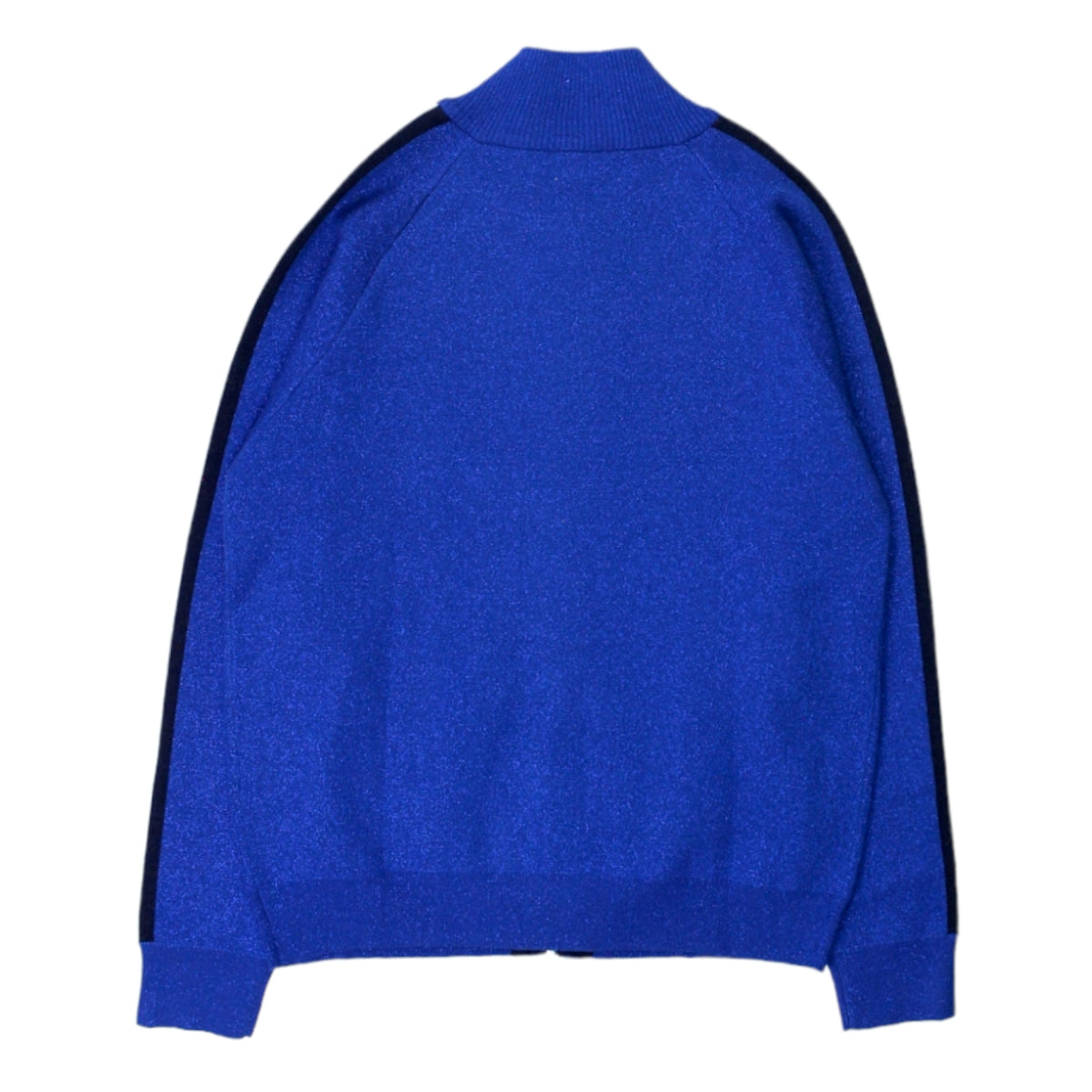 Hush Blue Knitted Lurex Sporty Jacket