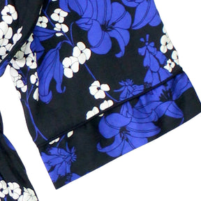 Hush Black Blue Blossom Long Kimono