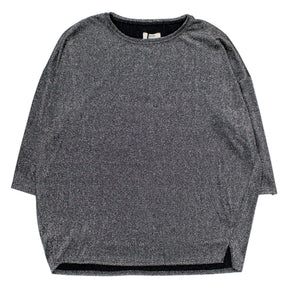 Hush Silver Glitter Wide Neck top