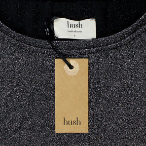Hush Silver Glitter Wide Neck top