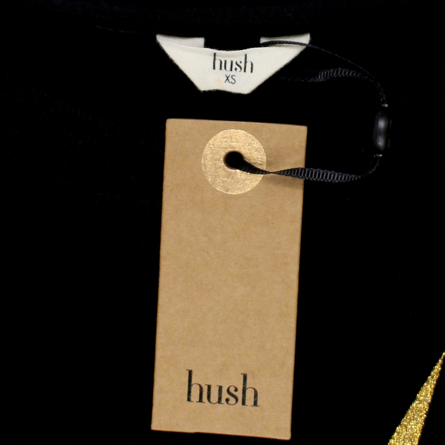Hush Black/Gold Flash Glitter Sweat Top