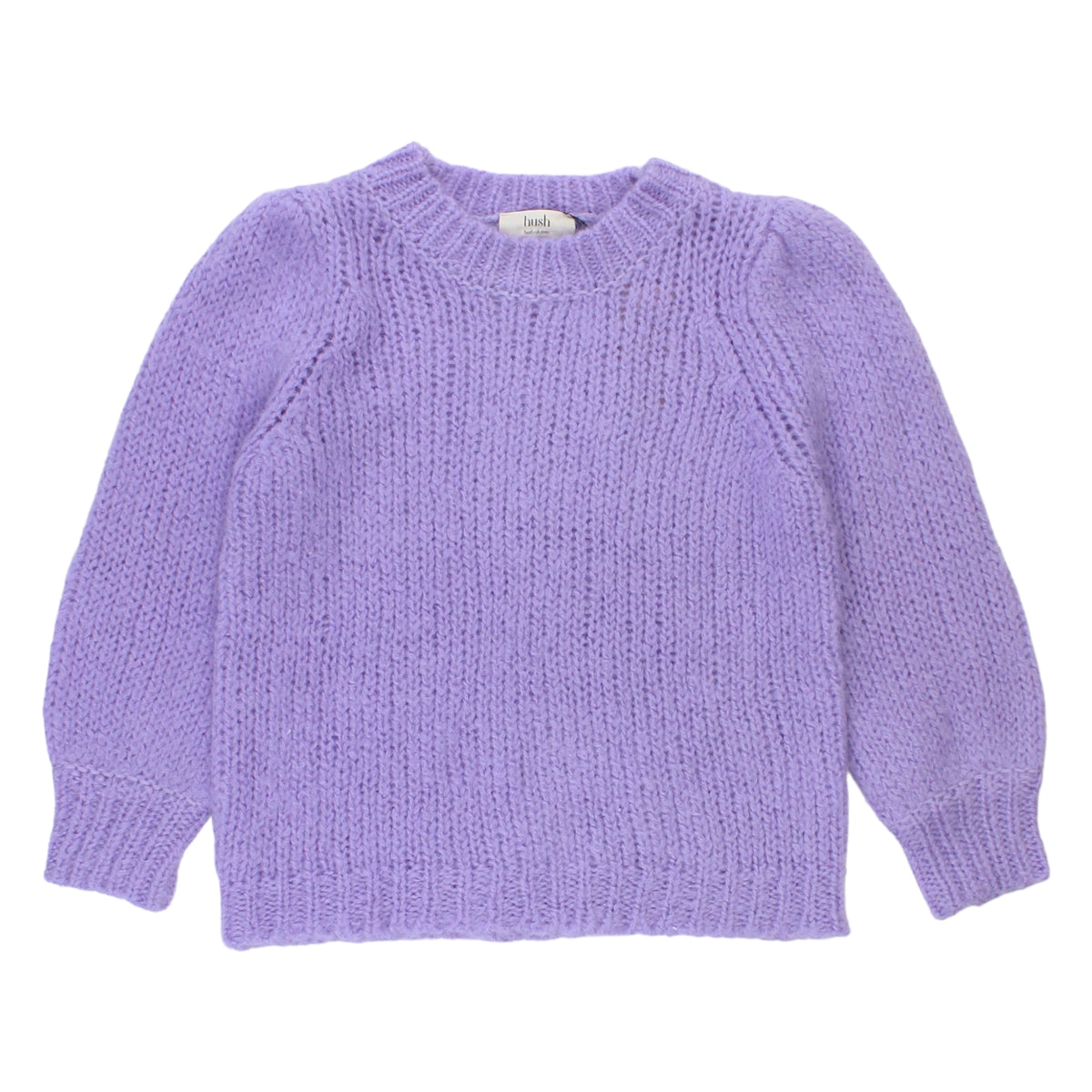 Hush Lilac Knitted Balloon Sleeve Jumper