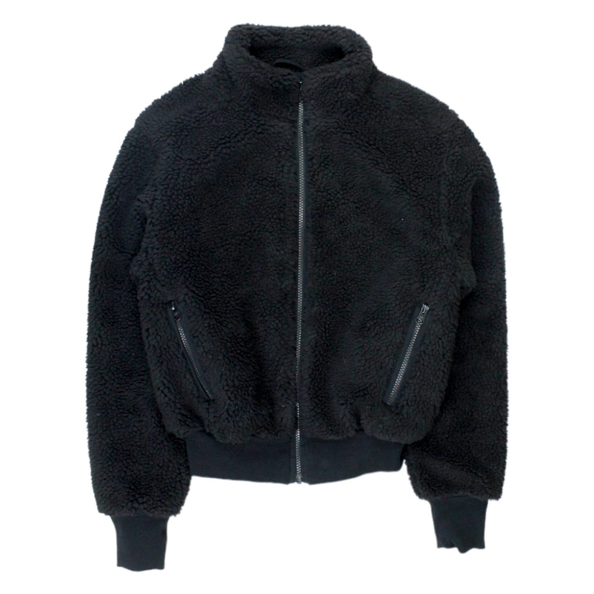 Black teddy hotsell fur bomber jacket