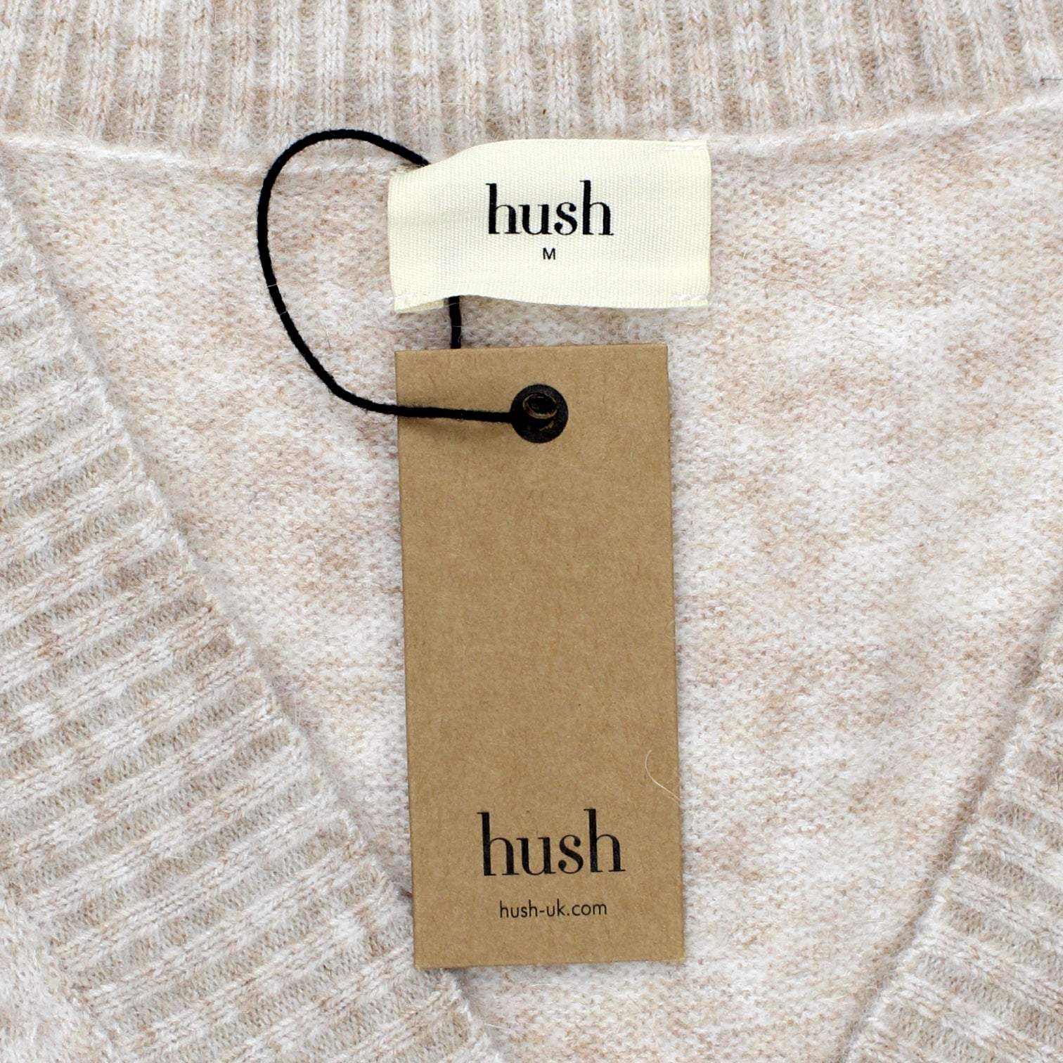 Hush Oatmeal Deep V-Jumper