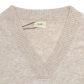 Hush Oatmeal Deep V-Jumper