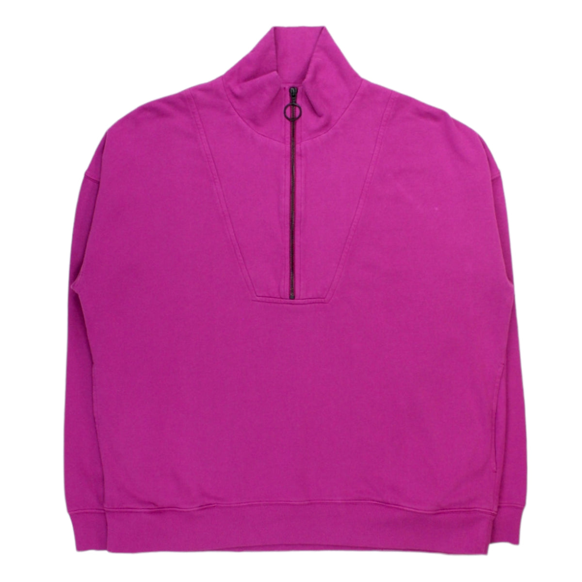 Hush Cerise Zip-Up Relaxed Sweatshirt