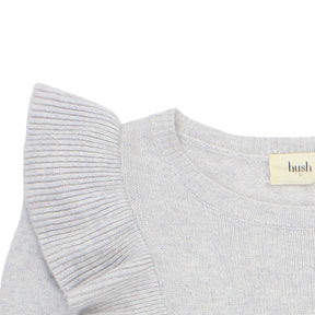 Hush Grey Marl Frilled Jumper