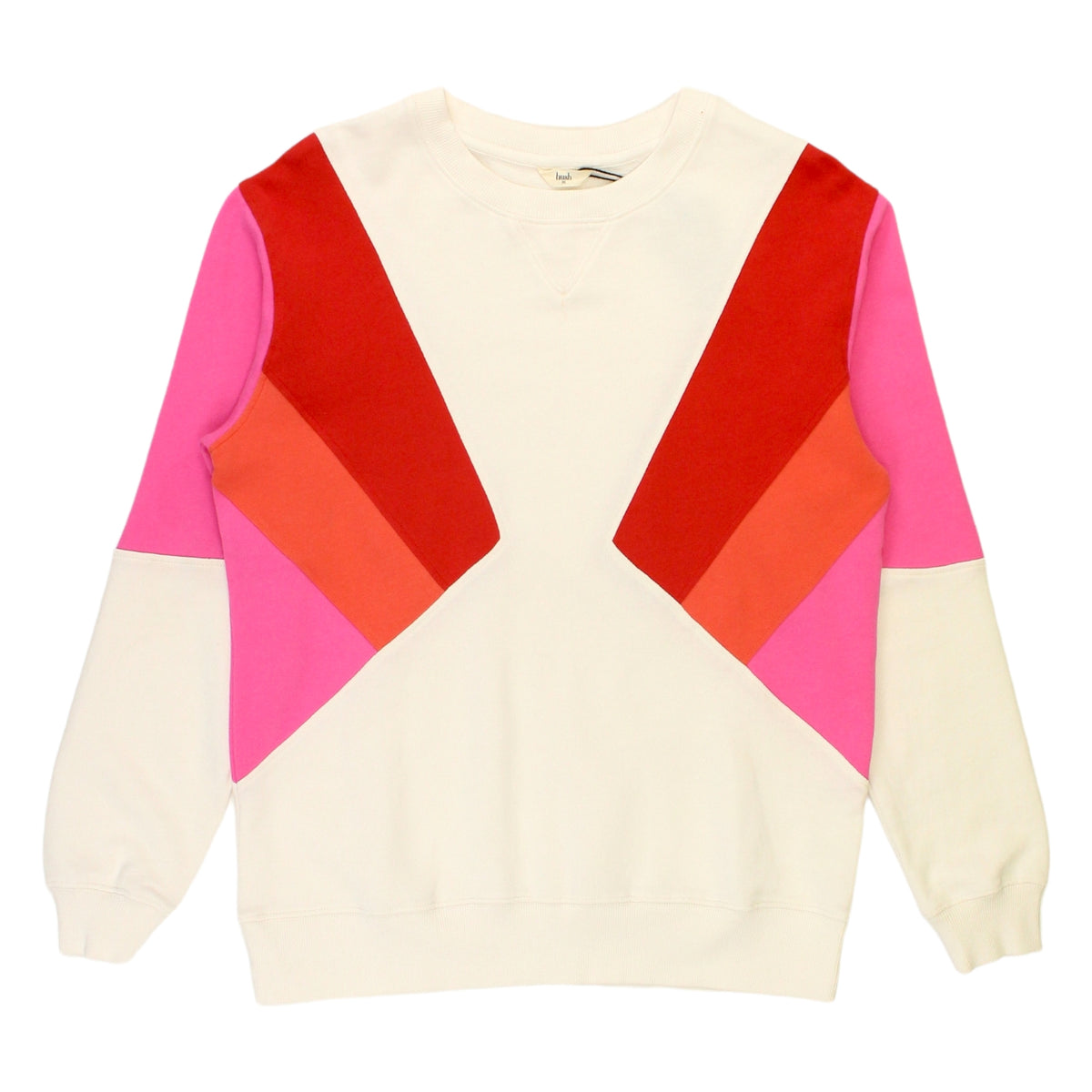 Hush Pink Colour Block Oversized Sweatshirt