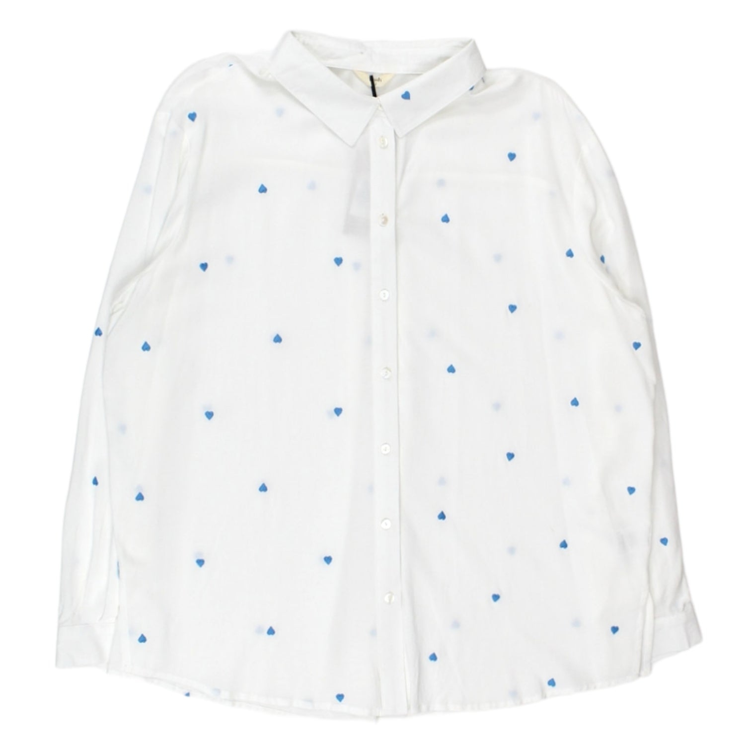 Hush White Blue Heart Shirt