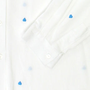 Hush White Blue Heart Shirt