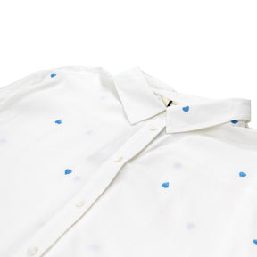 Hush White Blue Heart Shirt