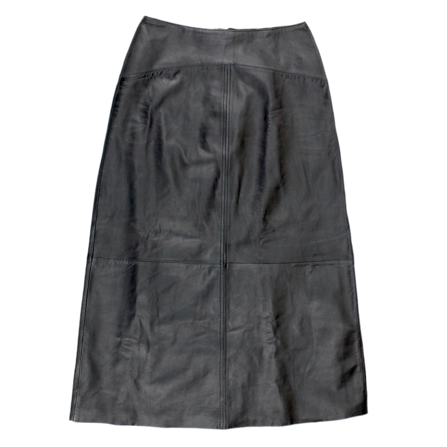 Hush Black Leather Midi Skirt | Shop from Crisis Online