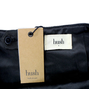 Hush Black Leather Midi Skirt