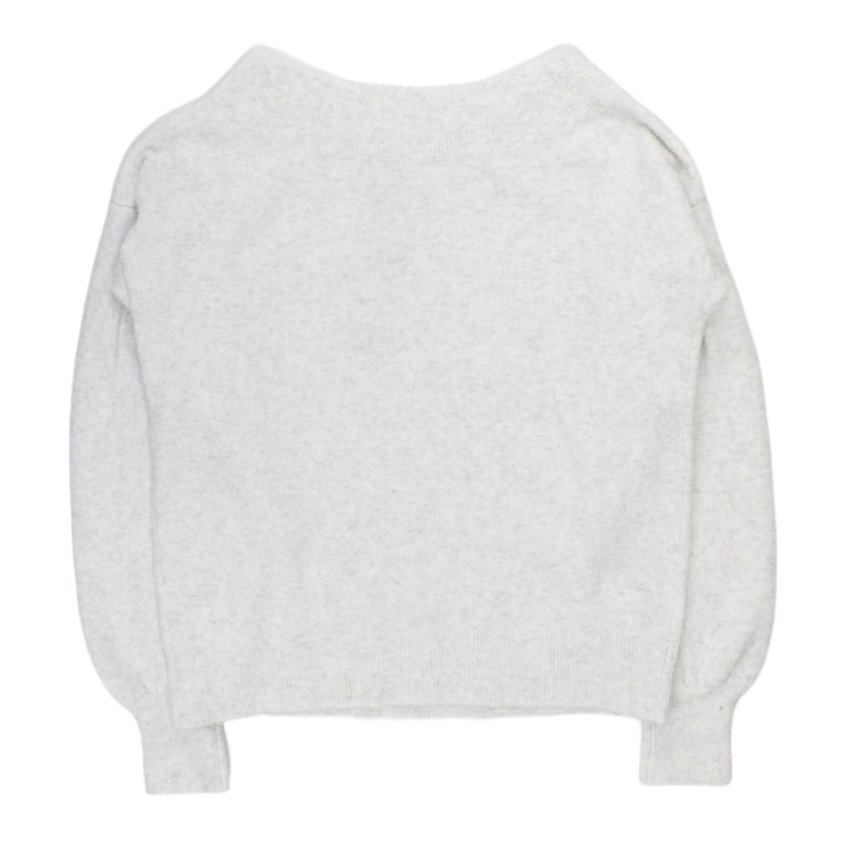 Hush Pale Grey Marl Pleat Sleeve Jumper