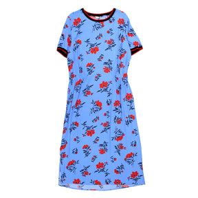 Hush Blue Scattered Rose Print Dress