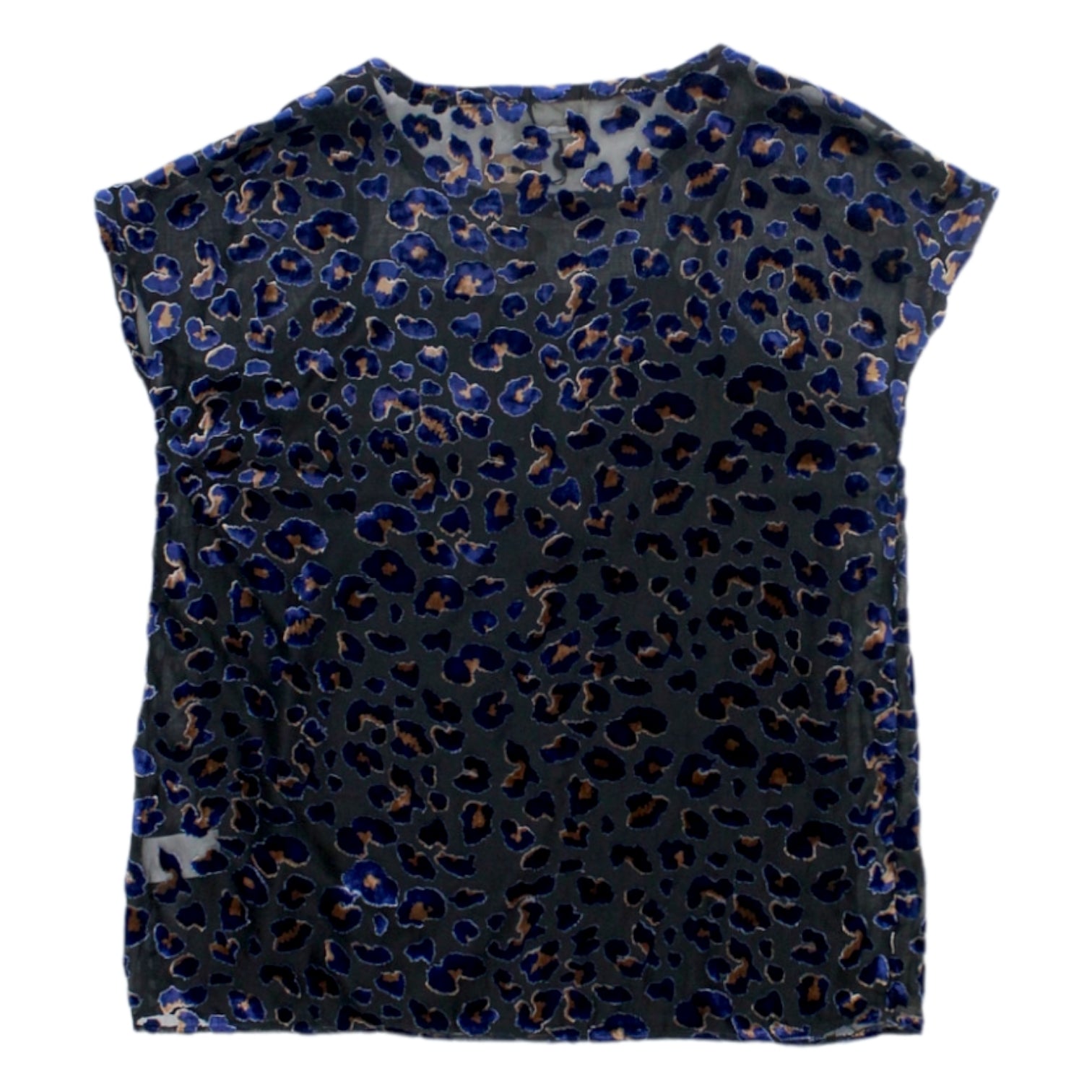 Hush Black/Navy Devore Leopard T-Shirt