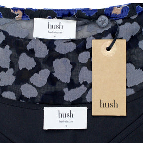 Hush Black/Navy Devore Leopard T-Shirt