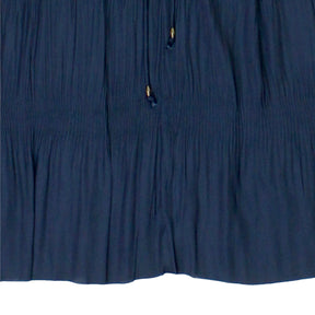 Hush Navy Crinkle Blouse